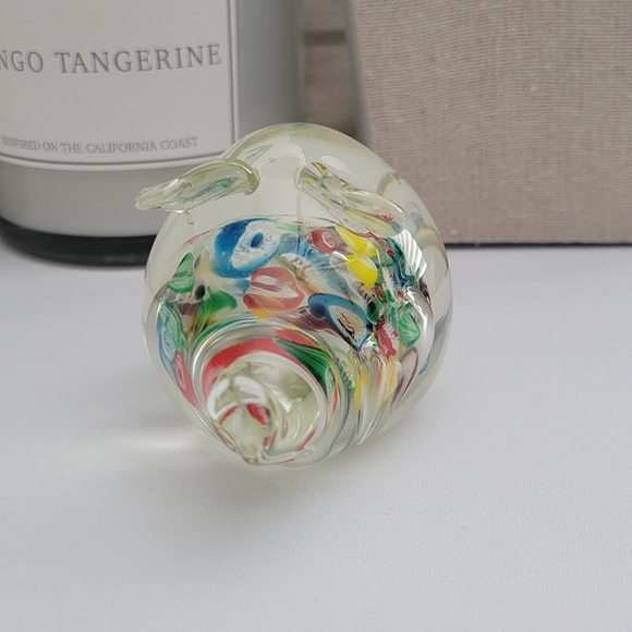 Lewile glass hand blown millefiori paper weight pig - Picture 2 of 9